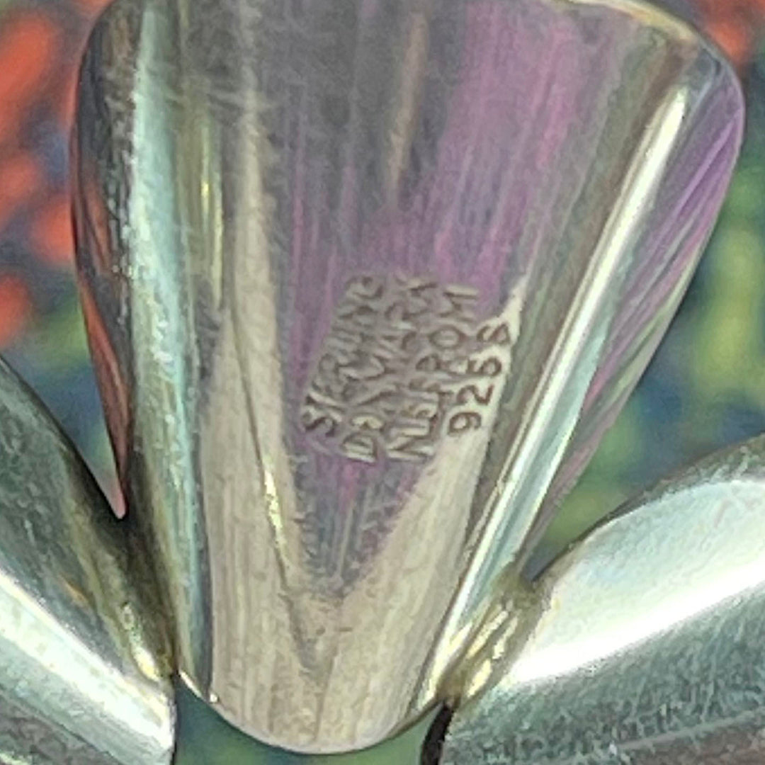 Vintage Sterling Silver Flower Brooch and Earrings, by N.E. From, Denmark. 1960s