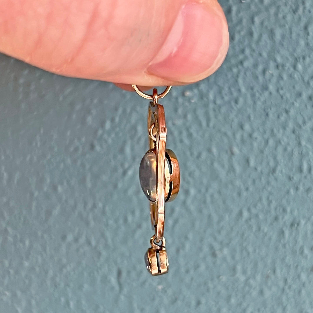 Antique Arts and Crafts Opal Gold Pendant c. 1910