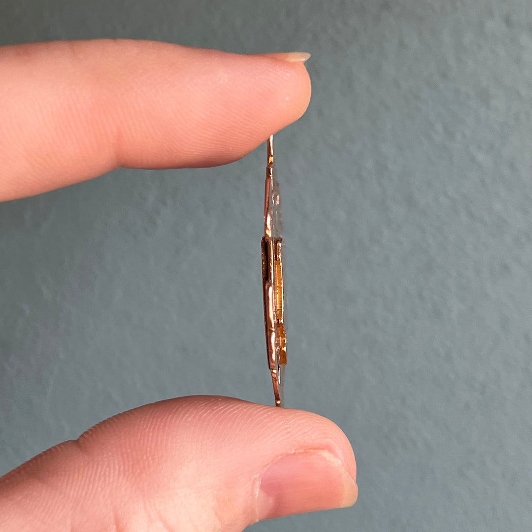 Antique Edwardian Pendant Gold Engraved Shield Fob, Birmingham 1912