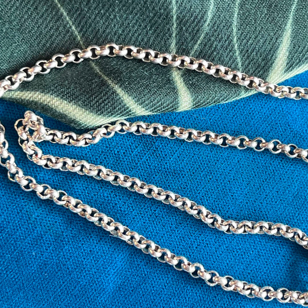 Antique Edwardian Silver Chain Necklace c.1910