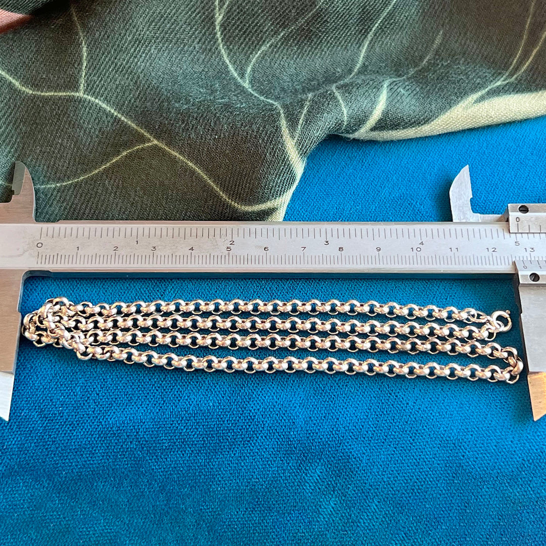 Antique Edwardian Silver Chain Necklace c.1910
