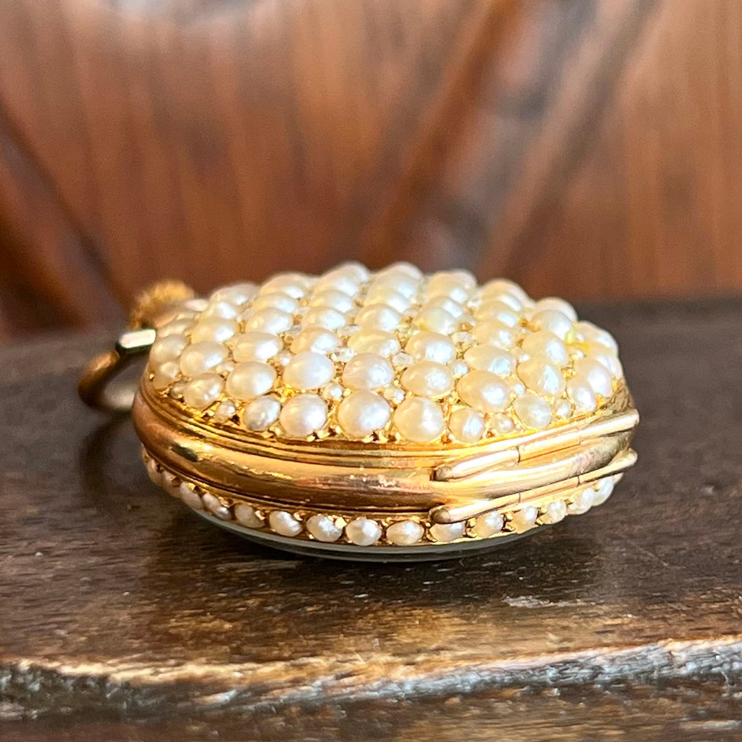 Antique French Gold Pearl & Diamond Lady’s Watch c. 1890