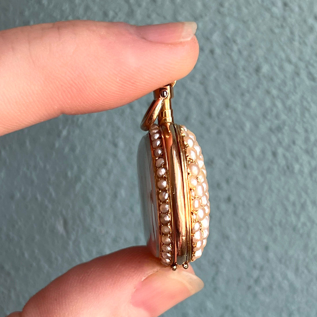 Antique French Gold Pearl & Diamond Lady’s Watch c. 1890