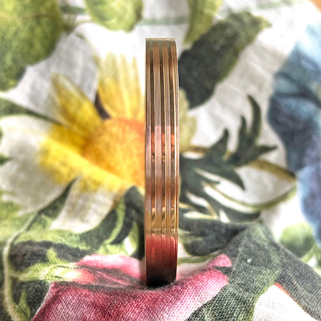 Art Deco 15K Gold Bangle Bracelet, London 1922