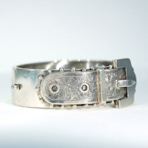 Victorian Silver Buckle Bangle, Dtd. 1884