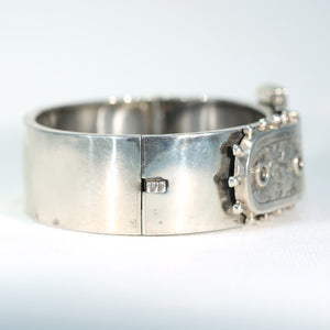 Victorian Silver Buckle Bangle, Dtd. 1884