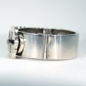 Victorian Silver Buckle Bangle, Dtd. 1884