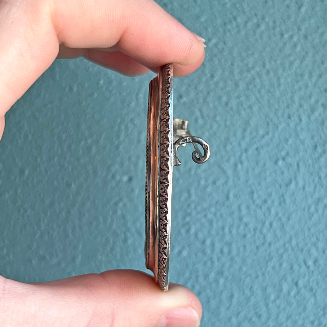 Antique Steel Brooch Elk in Wilderness c.1800