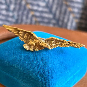 Antique 18k French Eagle Brooch c.1900