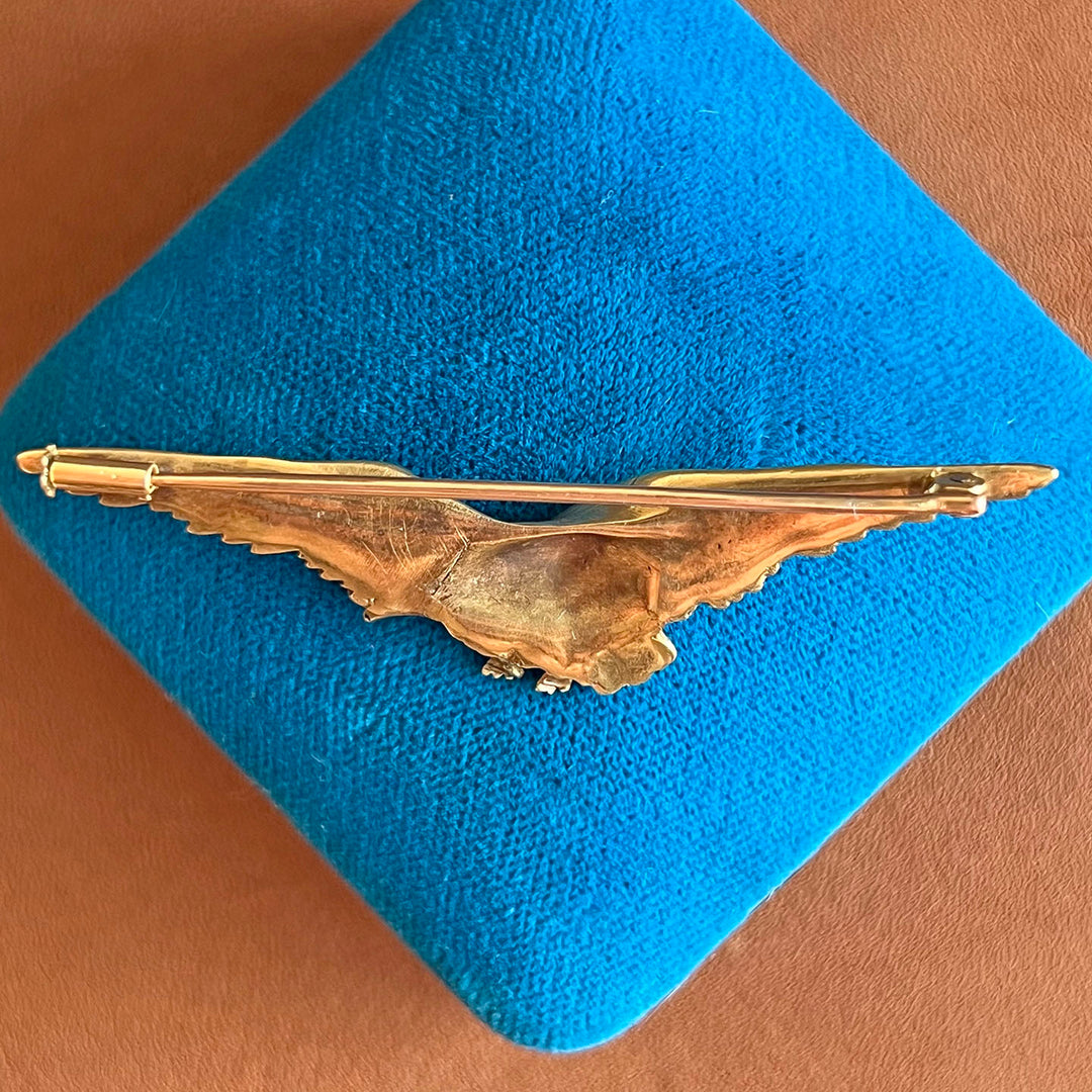 Antique 18k French Eagle Brooch c.1900