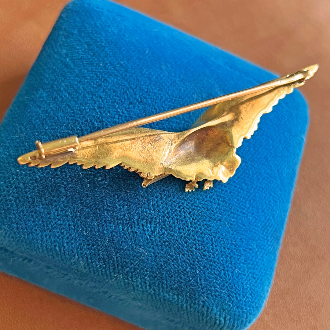 Antique 18k French Eagle Brooch c.1900