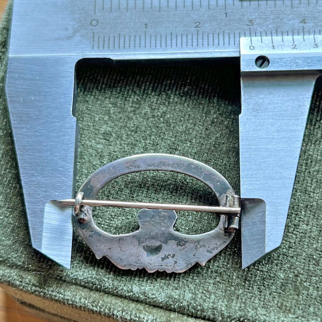 Antique Victorian Silver Claddagh Brooch c. 1900