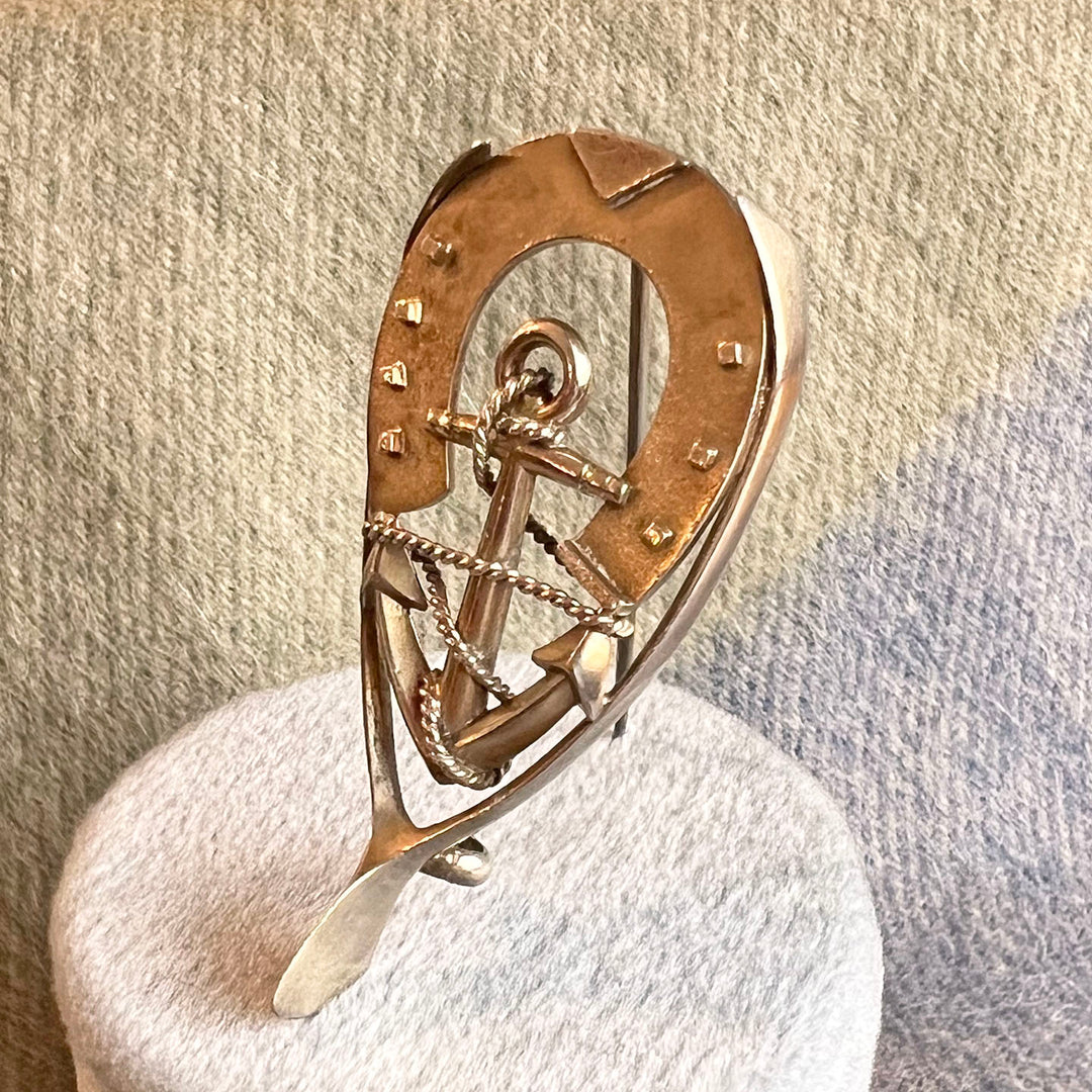 Victorian Silver 'Good Luck' Brooch
