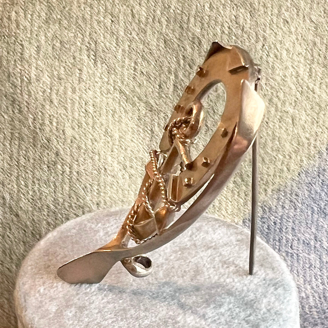 Victorian Silver 'Good Luck' Brooch