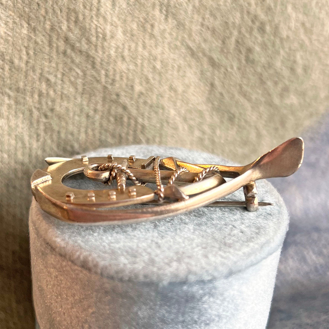 Victorian Silver 'Good Luck' Brooch