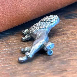 Antique Victorian Silver Poodle Brooch Pin