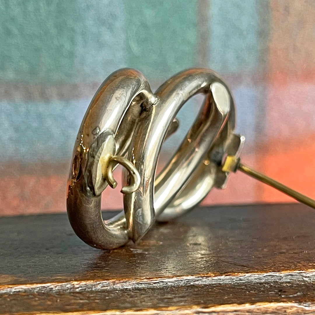 Victorian Sterling Silver Love Knot Brooch