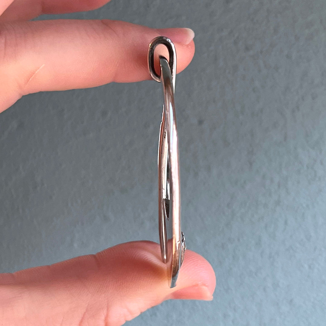 Antique Arts & Crafts Silver Penannular Brooch by Alexander Ritchie, 1908