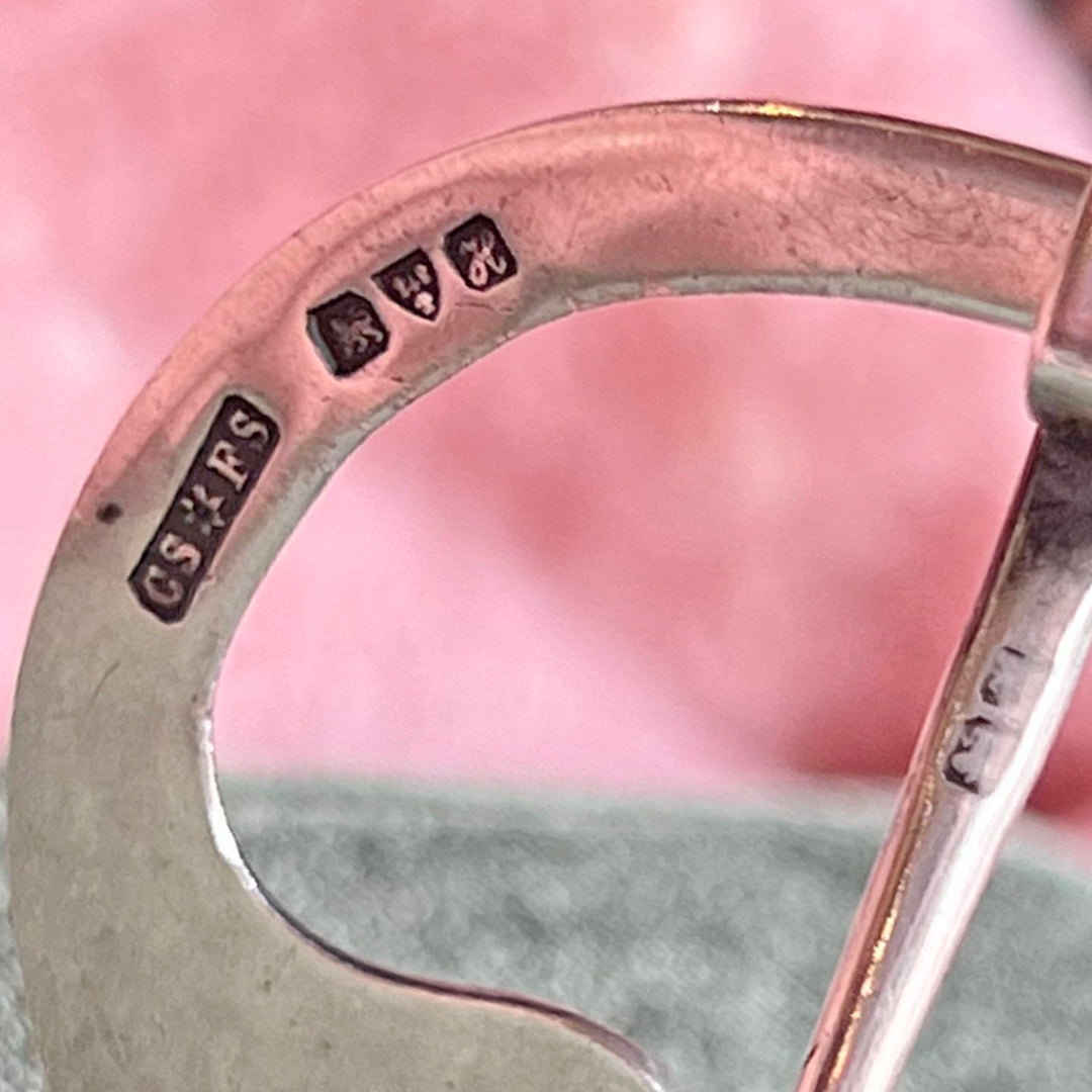 Antique Arts & Crafts Silver Penannular Brooch by Alexander Ritchie, 1908
