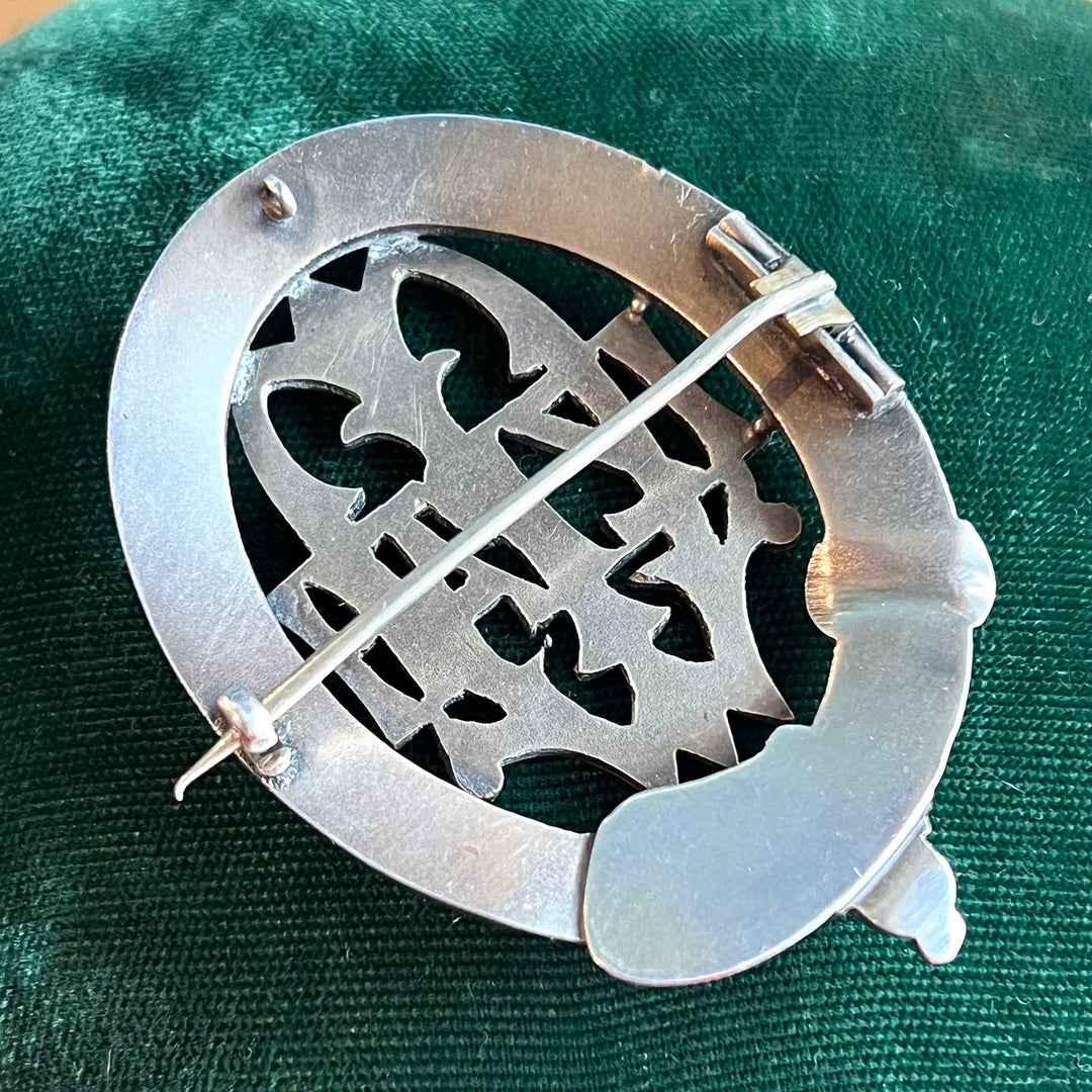 Antique Victorian Silver Brooch Buckle Mizpah c.1880
