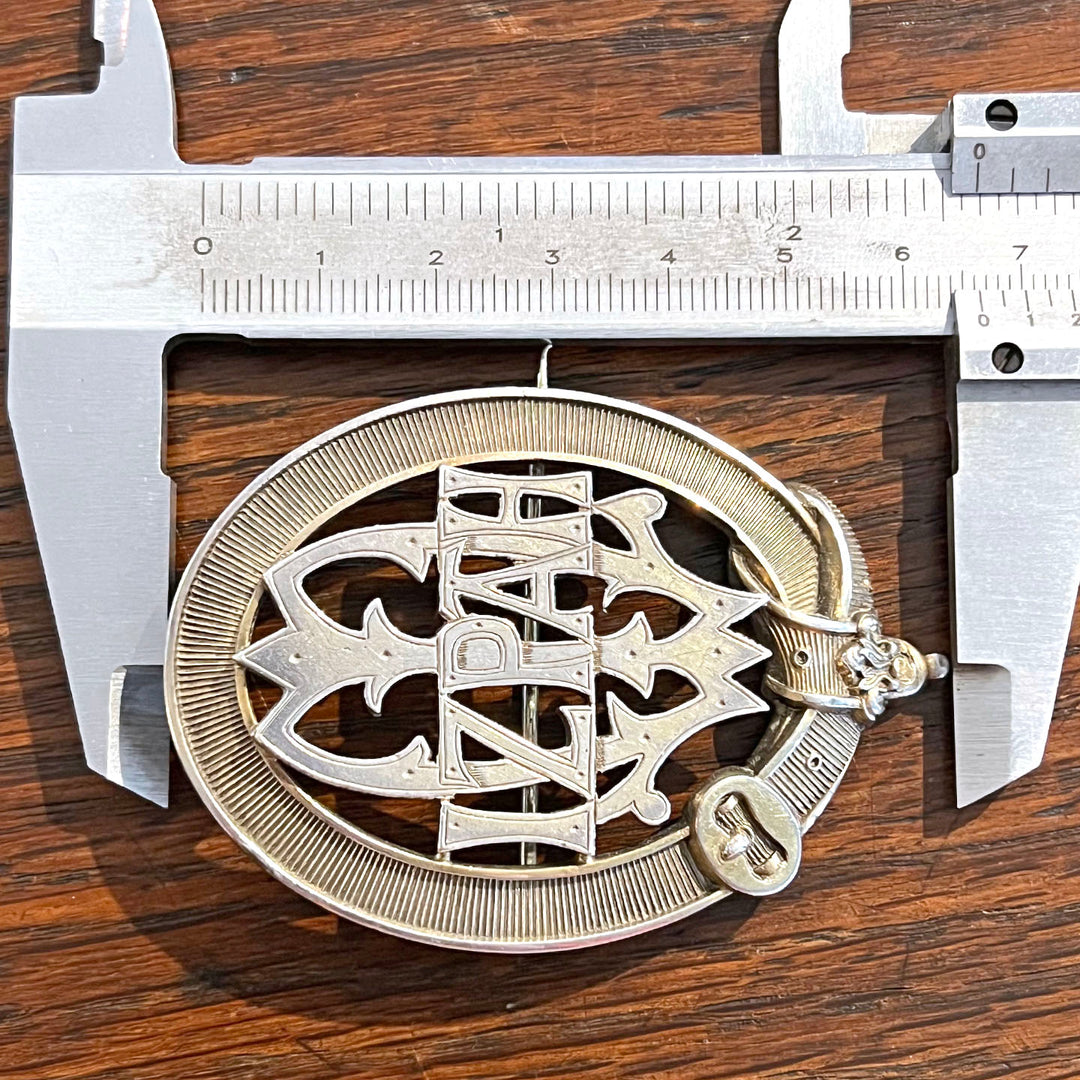 Antique Victorian Silver Brooch Buckle Mizpah c.1880