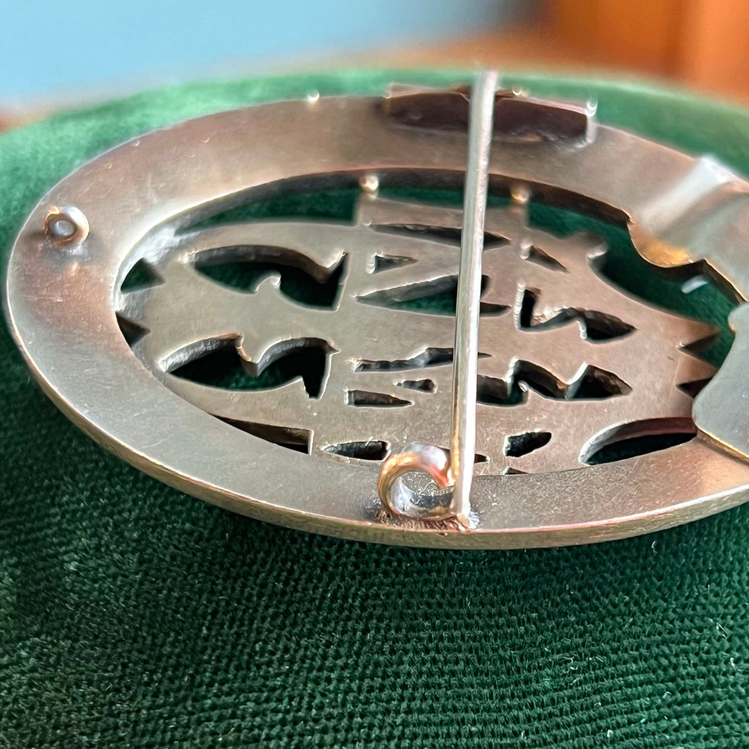 Antique Victorian Silver Brooch Buckle Mizpah c.1880