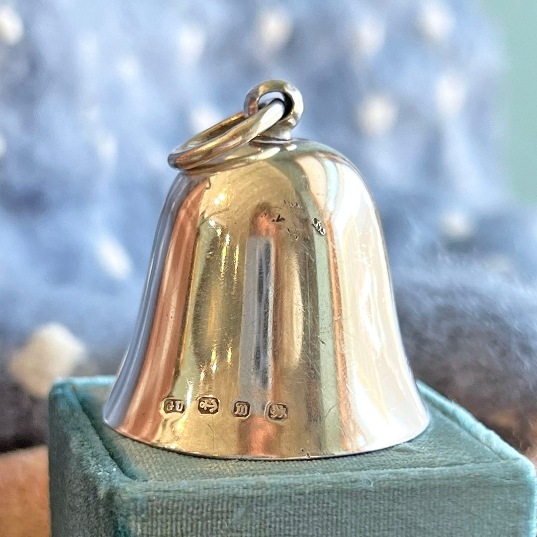 Antique Victorian Silver Bell Pendant Birmingham 1896