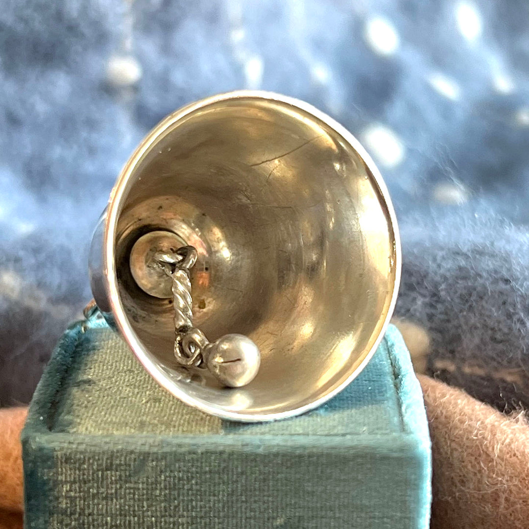 Antique Victorian Silver Bell Pendant Birmingham 1896