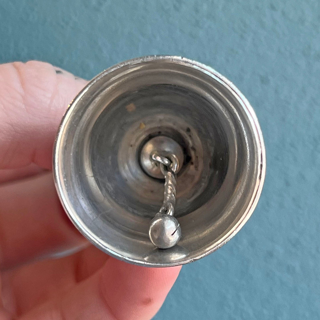 Antique Victorian Silver Bell Pendant Birmingham 1896