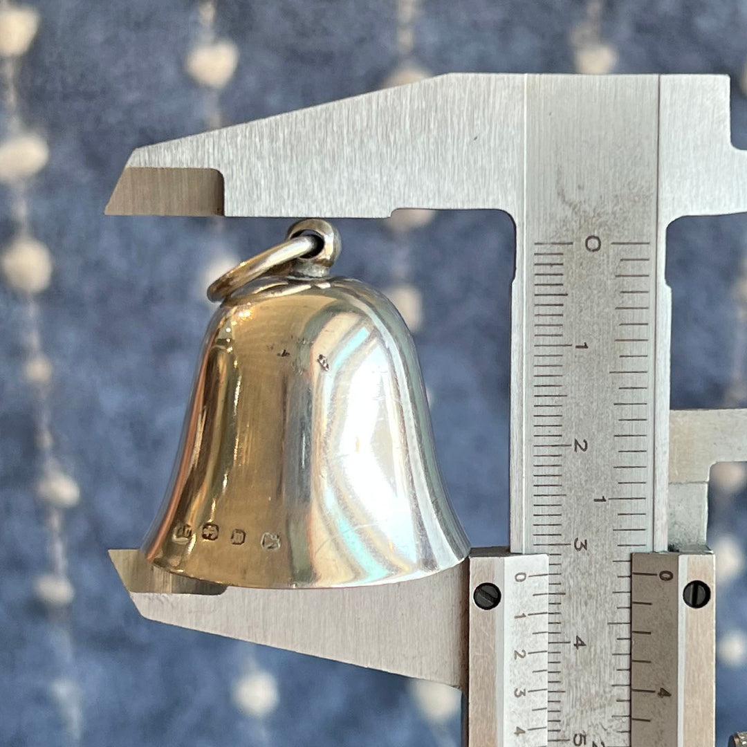 Antique Victorian Silver Bell Pendant Birmingham 1896