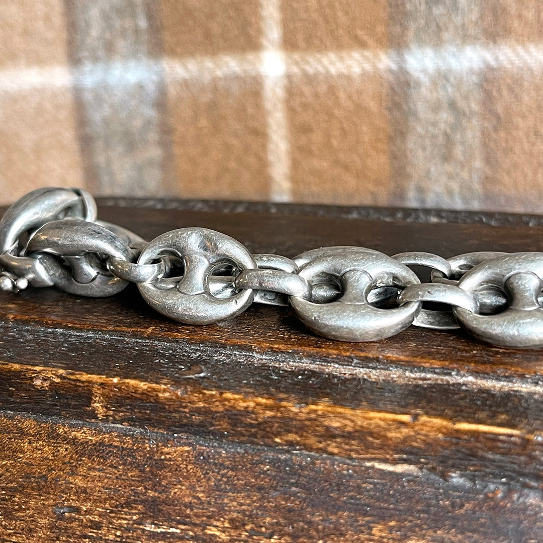 Victorian Silver Anchor Link Bracelet