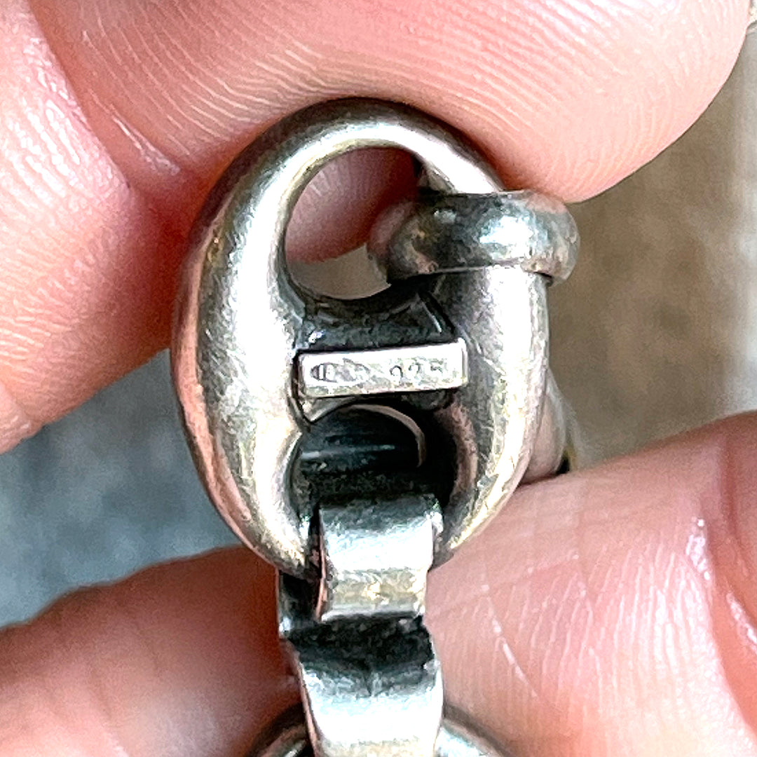 Victorian Silver Anchor Link Bracelet