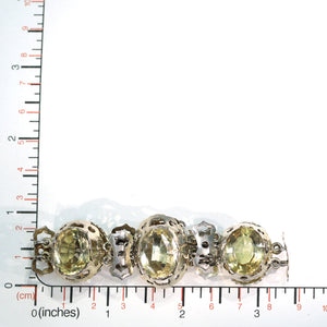 Antique Victorian Scottish Citrine Silver Bracelet 43.3cttw