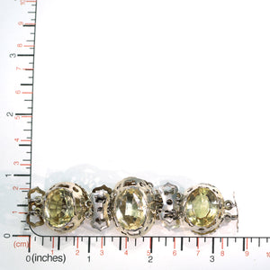 Antique Victorian Scottish Citrine Silver Bracelet 43.3cttw