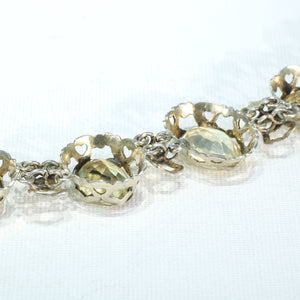 Antique Victorian Scottish Citrine Silver Bracelet 43.3cttw