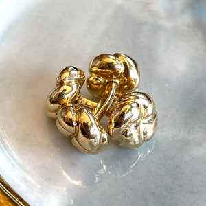 Antique French Round Button Cufflinks 18k Gold