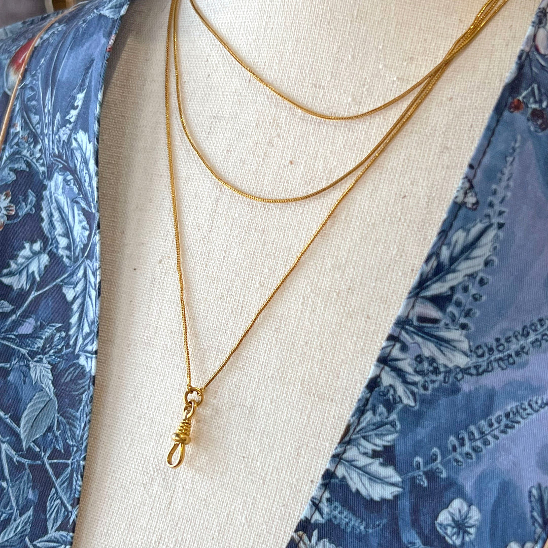 Antique Victorian Gold Long Chain 18k c.1870