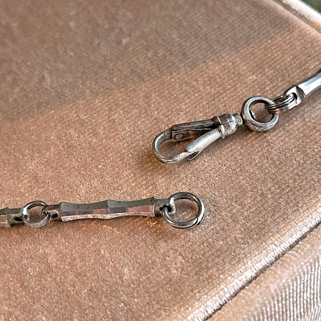 Antique Cut Steel Chain Unique Link
