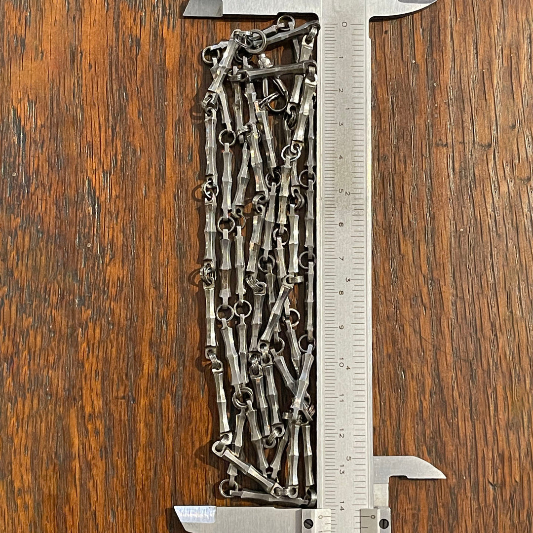 Antique Cut Steel Chain Unique Link