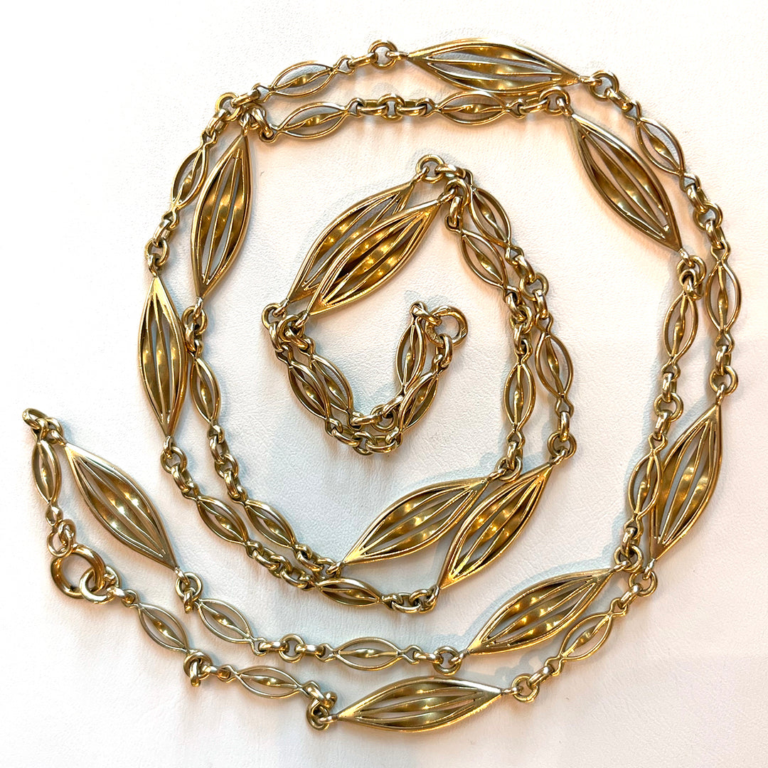 Antique French 18k Gold Chain Necklace c. 1890