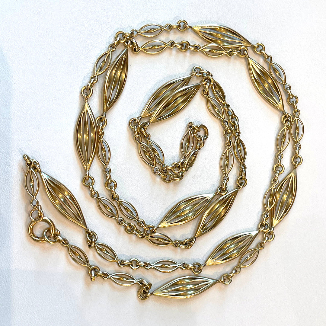 Antique French 18k Gold Chain Necklace c. 1890
