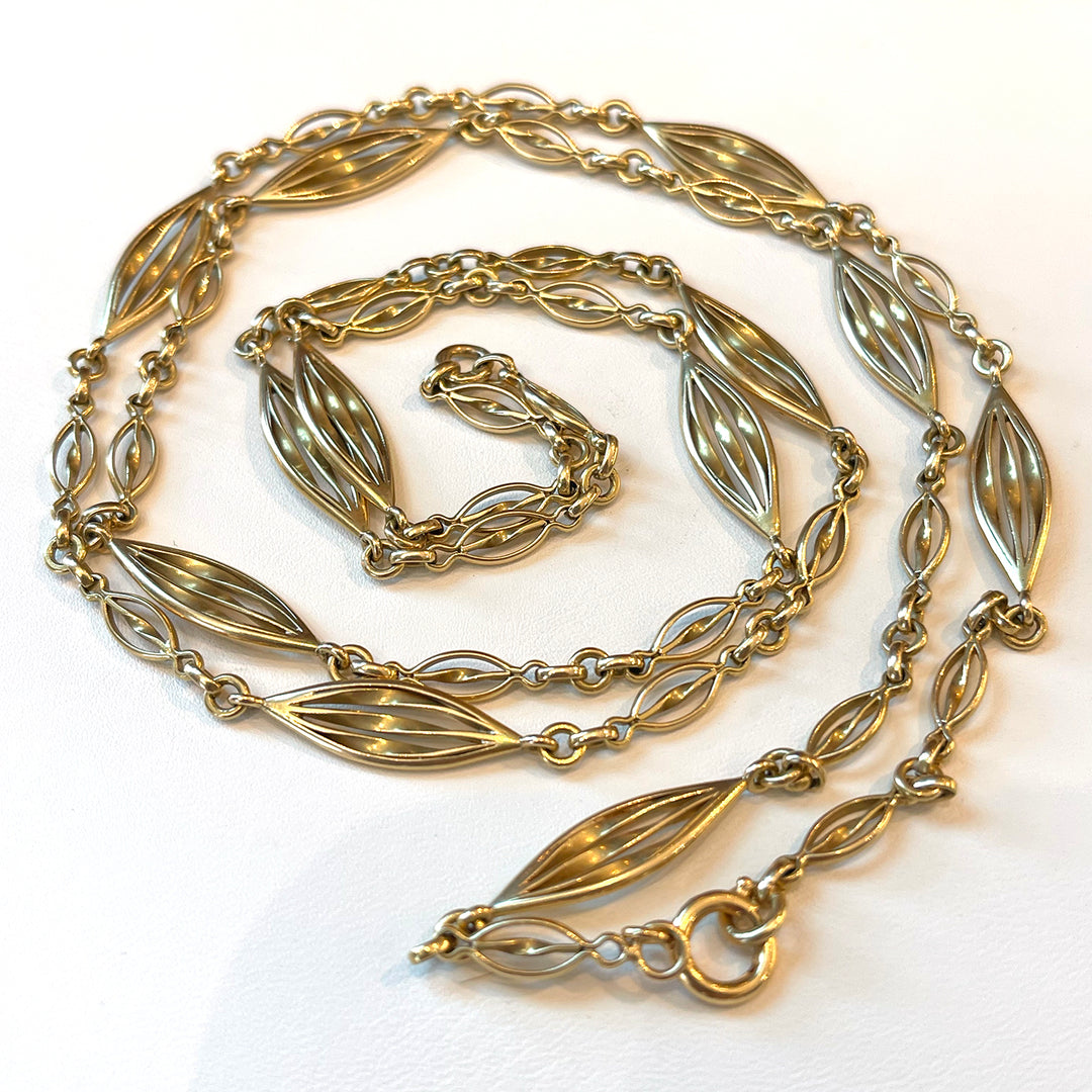 Antique French 18k Gold Chain Necklace c. 1890