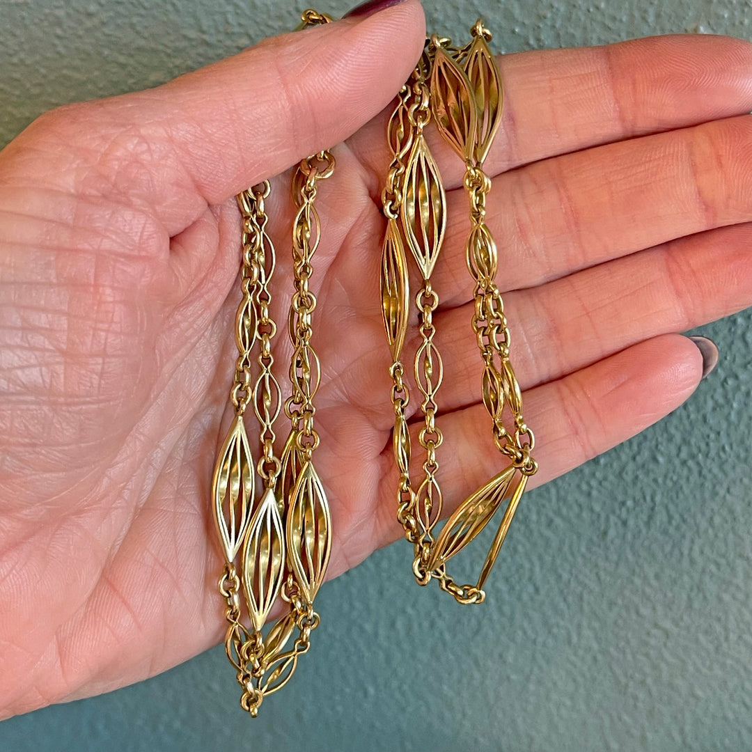 Antique French 18k Gold Chain Necklace c. 1890