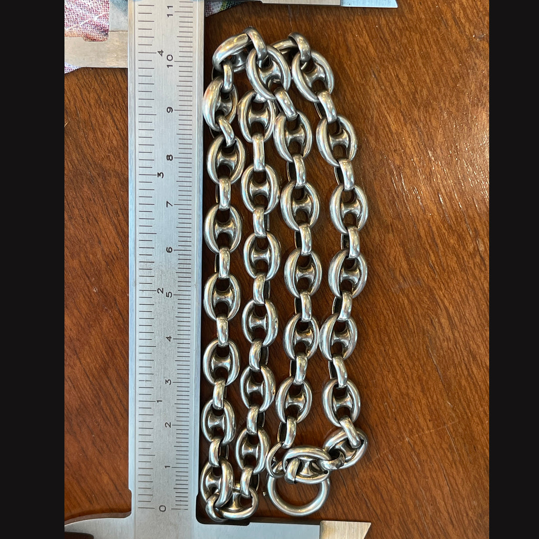 Victorian Silver Mariners Link Collar Anchor Link Chain