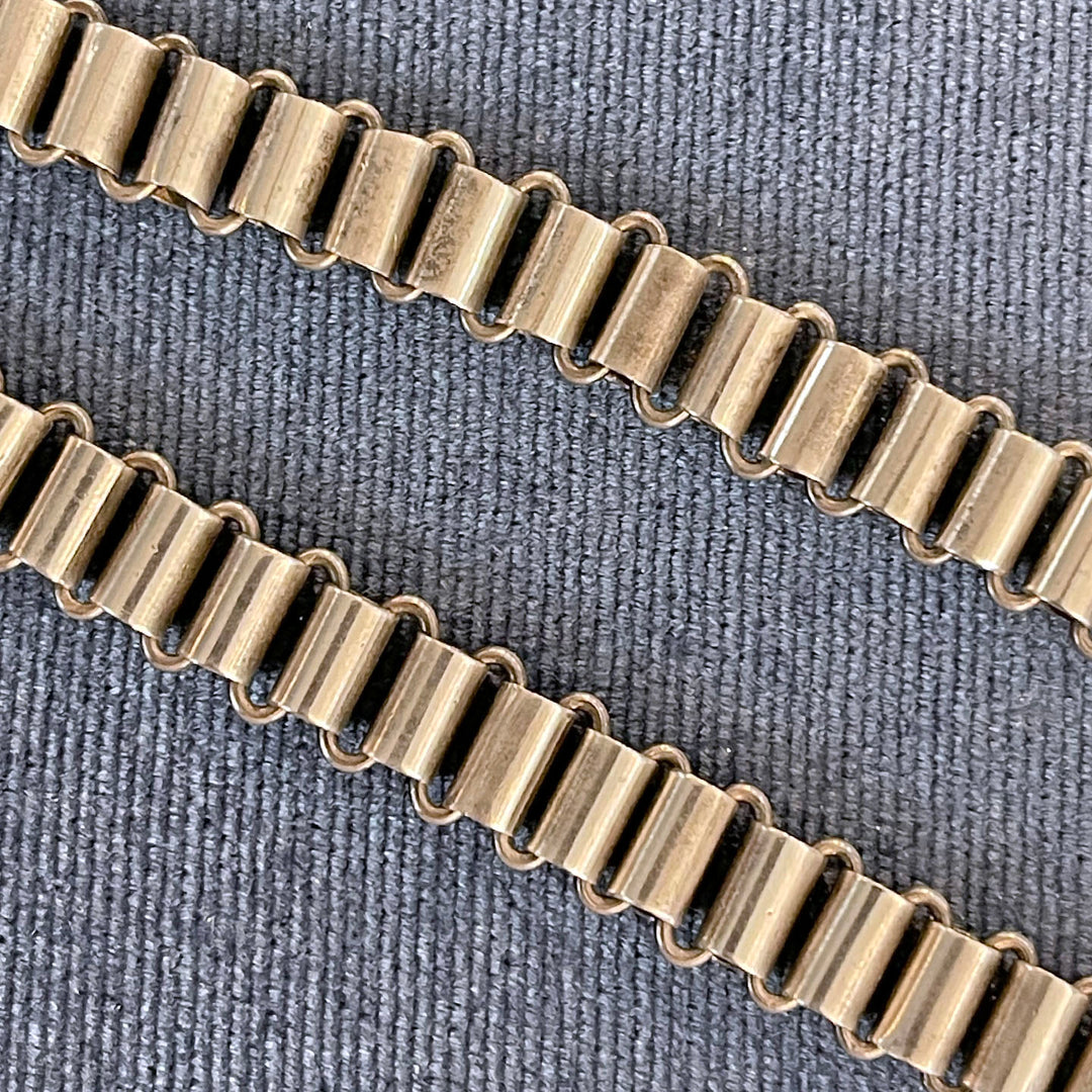 Antique Victorian Silver Barrel Link Collar Necklace 17 Inches
