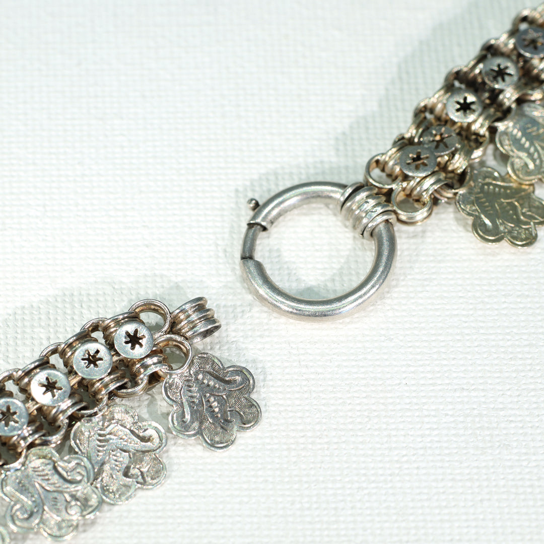 Antique Victorian Sterling Silver Collar Necklace c. 1880