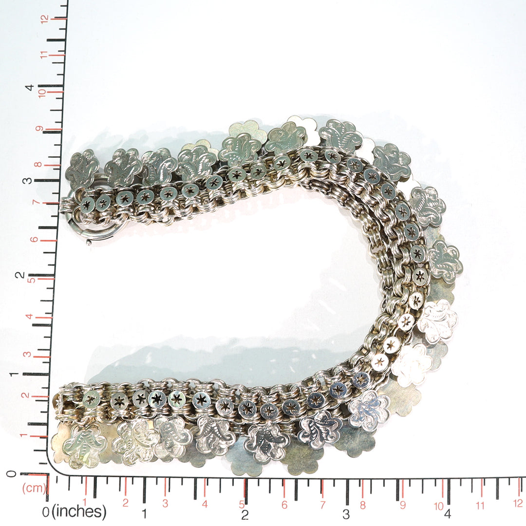 Antique Victorian Sterling Silver Collar Necklace c. 1880