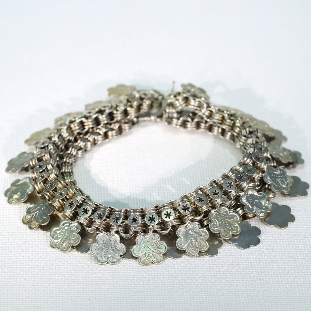 Antique Victorian Sterling Silver Collar Necklace c. 1880