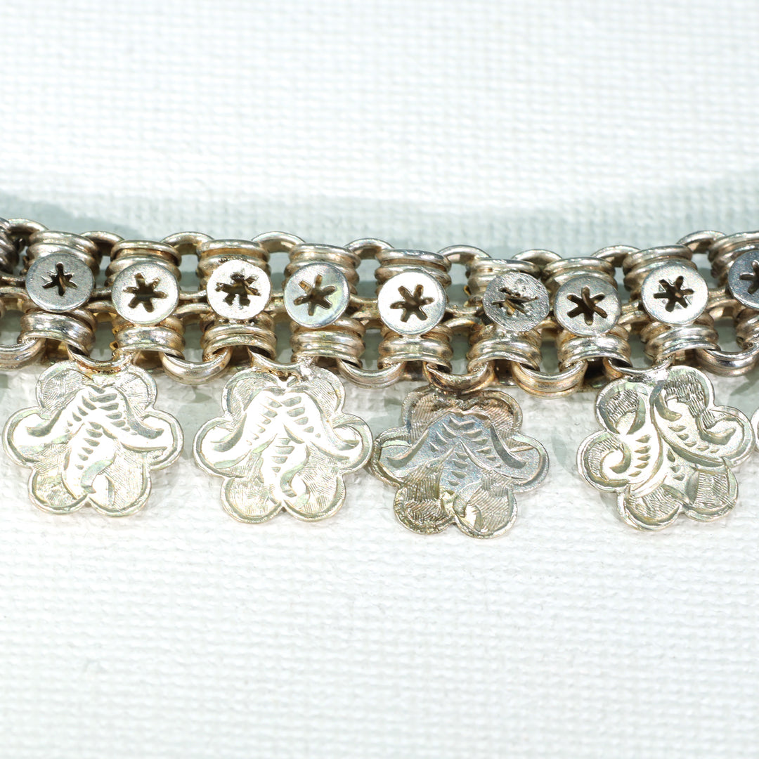 Antique Victorian Sterling Silver Collar Necklace c. 1880