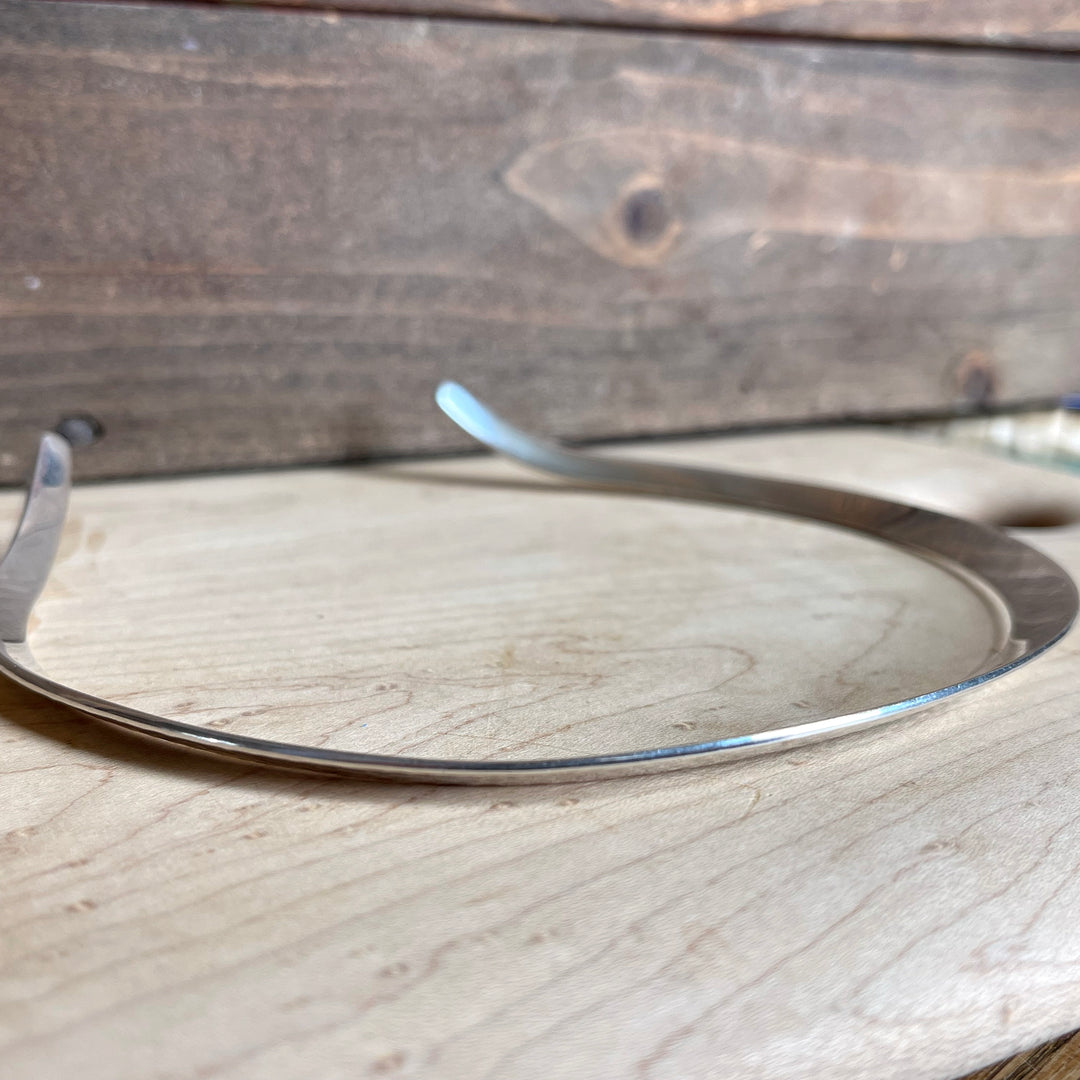 Vintage N.E. From Hammered Silver Torque Collar Necklace
